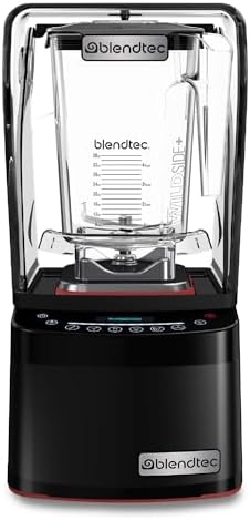 Blendtec Professional 800 Blender (Black) & 90oz* WildSide+ Jar | Quiet Professional Grade Power, 11 Speed Touch Slider and 6 Preprogrammed Cycles, Easy to Clean, for Smoothies and Soups