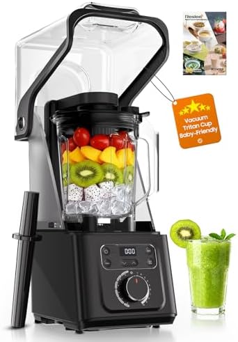 Professional Commercial Vacuum Blender, 2026 Upgraded 40000 RPM, 3000W/4HP Peak Power, 56oz Eastman Tritan Cup, Milkshake, Smoothie, Nut Milk, Hot Soup, Self-Clean, 5-Year Warranty, NSF Certified